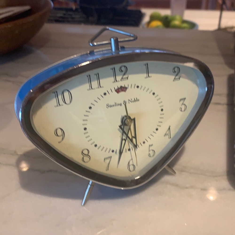 Mid century modern clock, works!